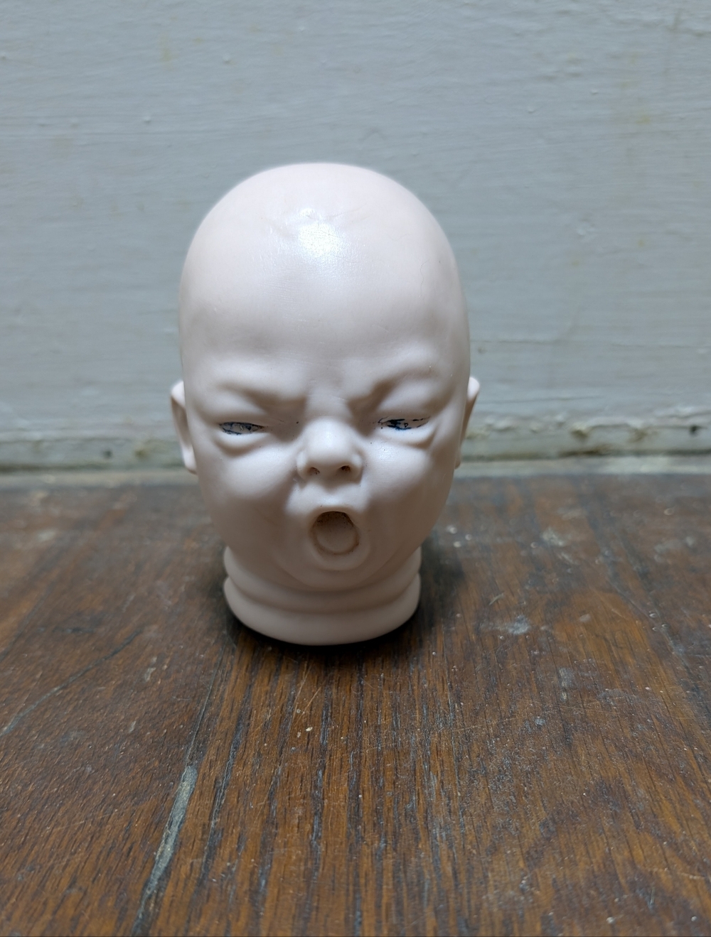 Vintage Ceramic Doll Head Realistic Crying Diy Art